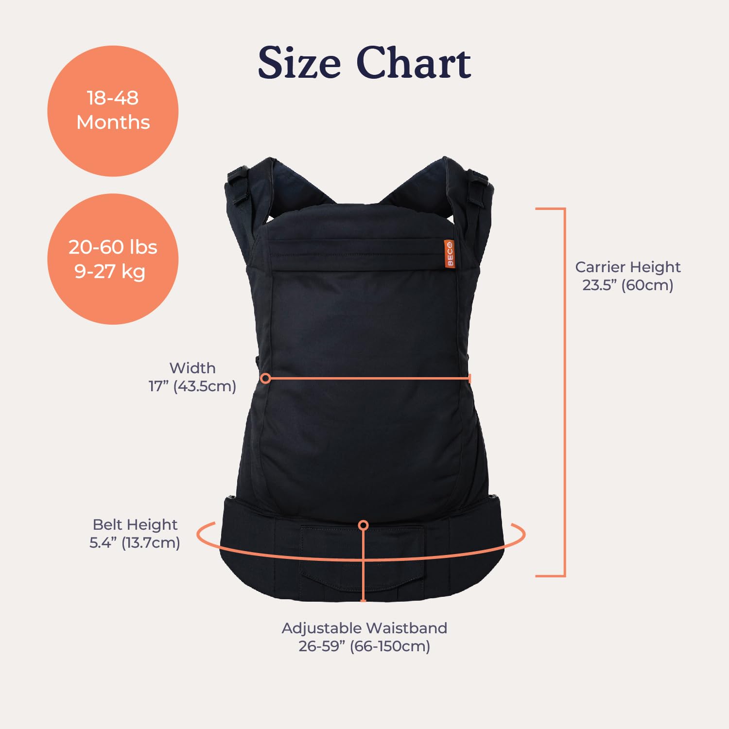 Machine-washable Beco Toddler Carrier ready for quick cleaning