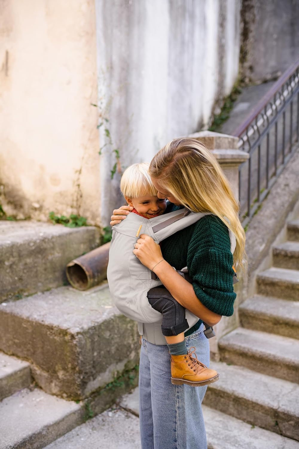 Zippered pocket on the Beco Toddler Carrier for small essentials