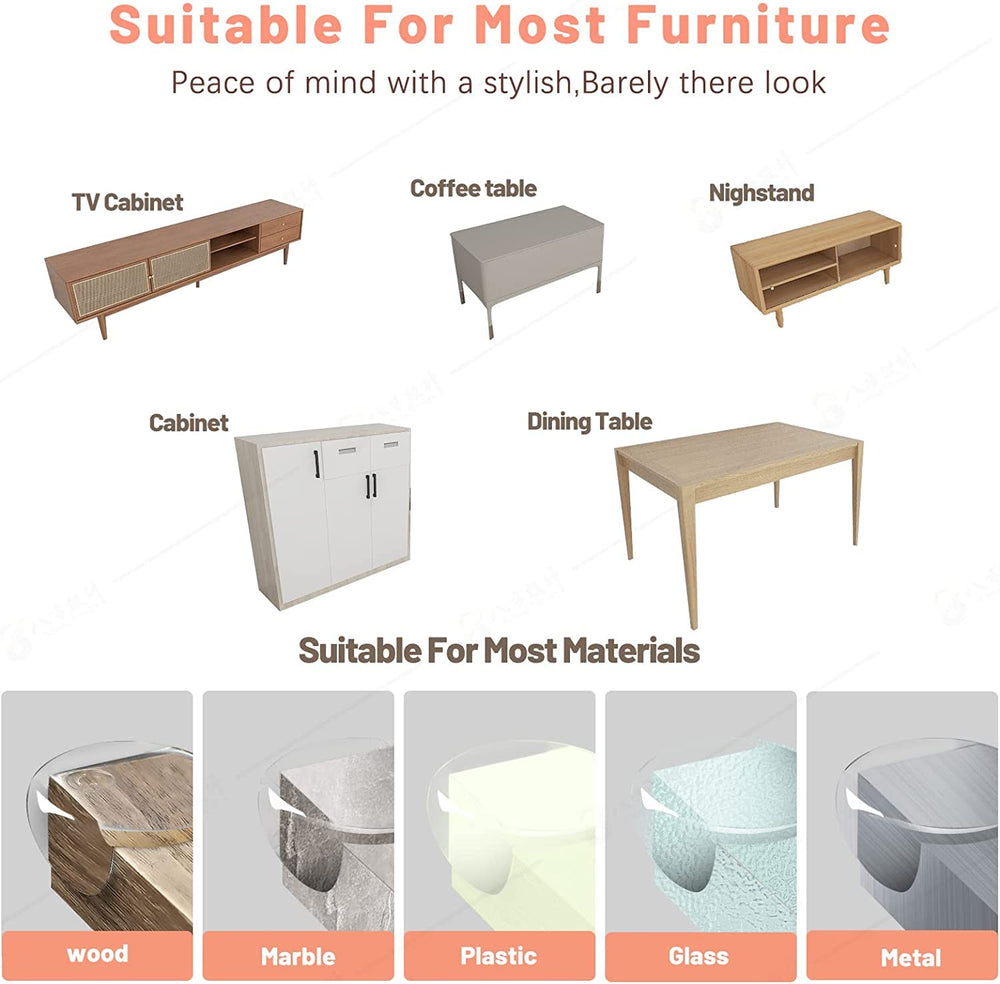 BECOMTO crystal technology guards nearly invisible on furniture corners