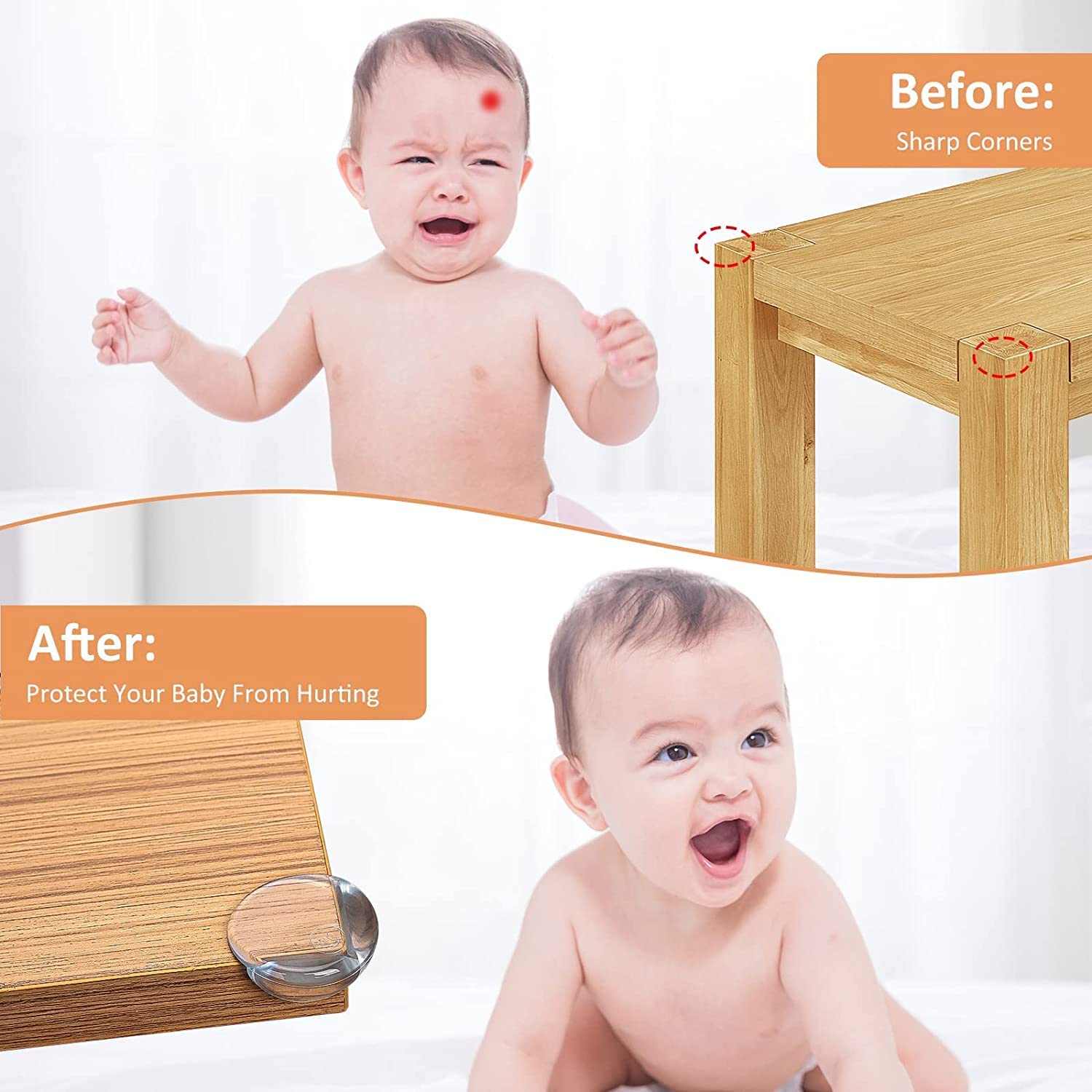 BECOMTO soft silicone cushions absorb gentle impacts