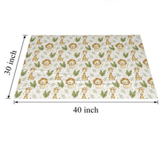 BEDBLK baby blanket on sofa complements home decor with playful print.