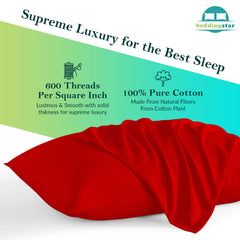 Beddingstar 100% Egyptian cotton pillow case is hypoallergenic and skin-friendly.