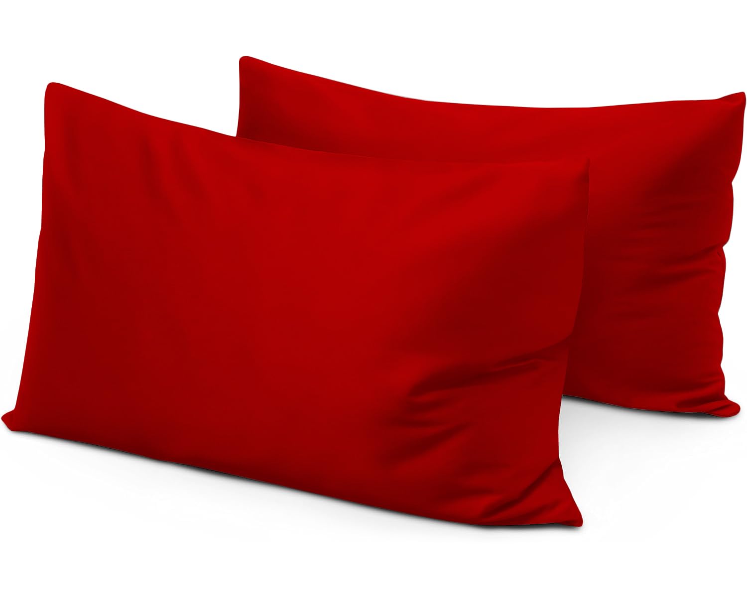 Beddingstar travel pillow case 14x20 red with zipper closure, ideal for travel storage.