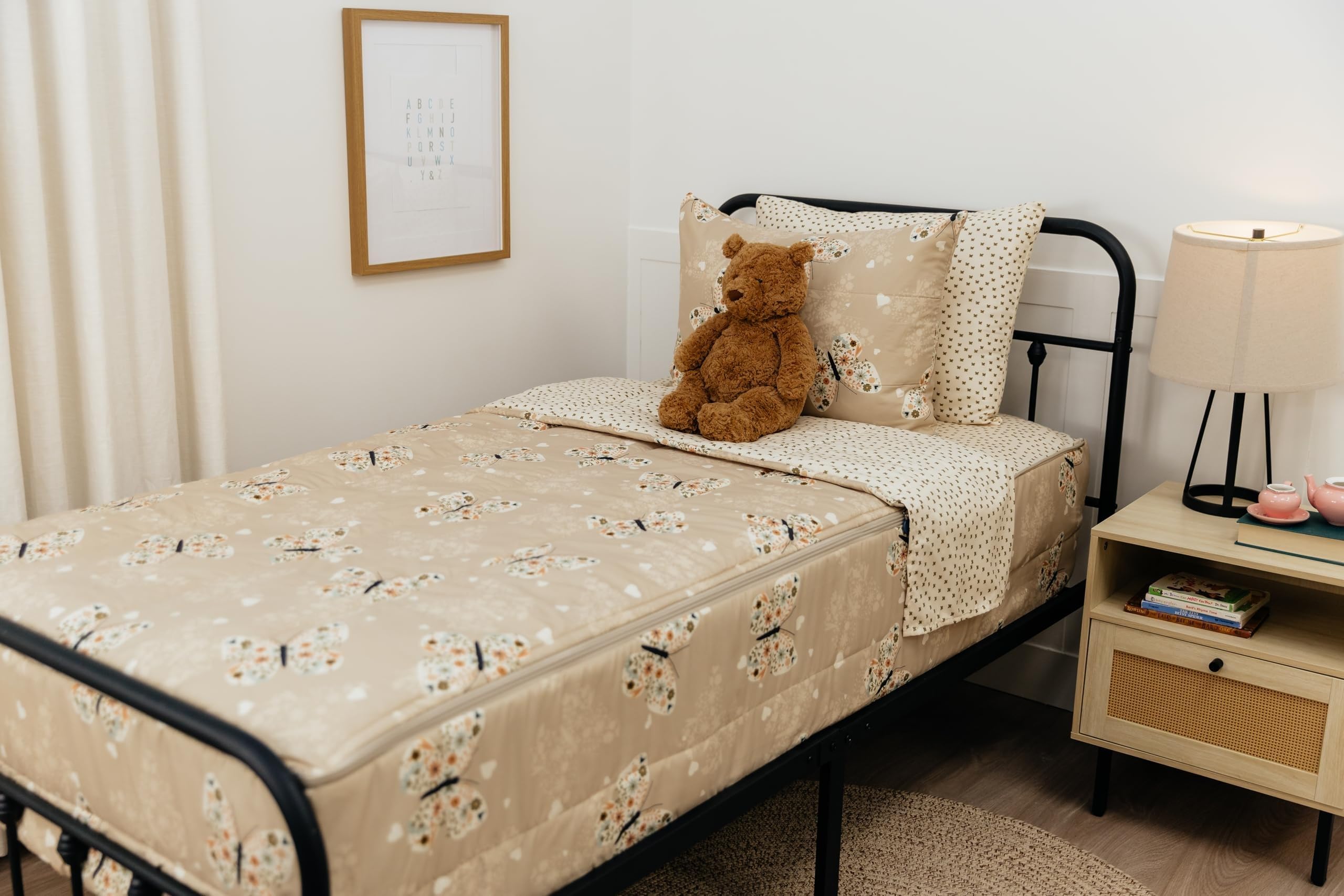 Beddy's butterfly bedding comfort panels provide extra coverage and comfort