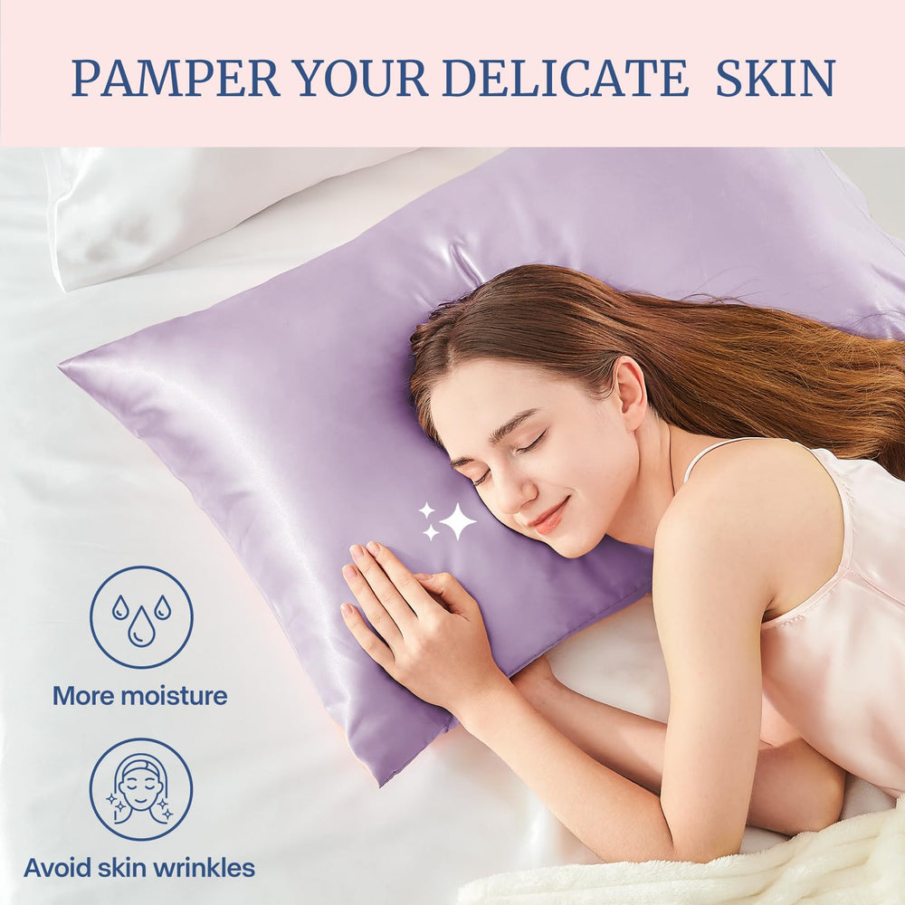 BEDELITE satin pillowcase envelope closure design for easy pillow insertion