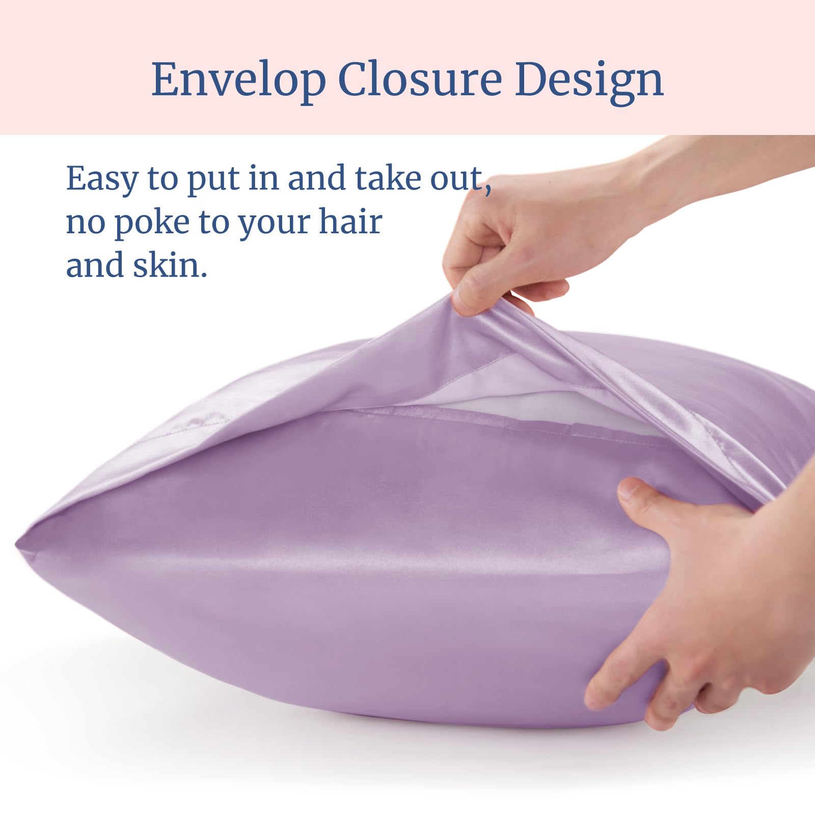 BEDELITE satin pillowcase reduces hair friction and keeps hair neat