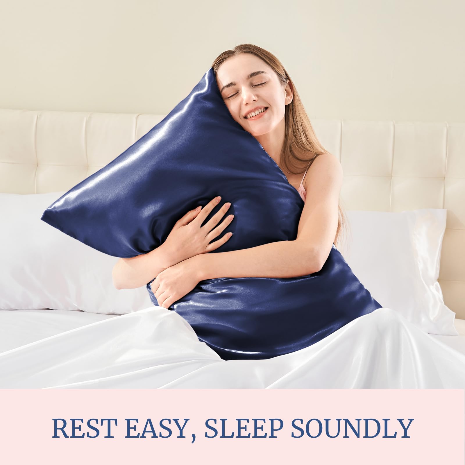 BEDELITE satin pillowcase envelope closure for easy pillow insertion