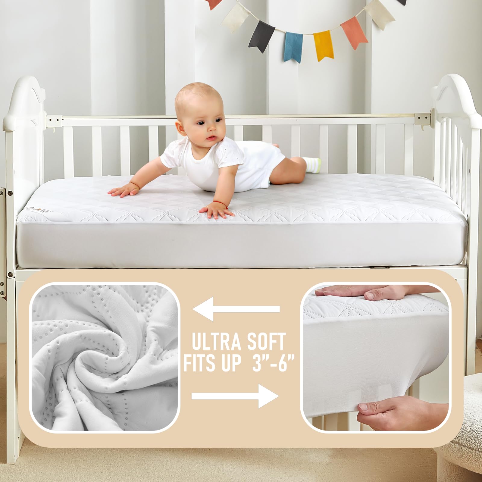 BEDLORE machine-washable cover makes cleanup quick and simple.