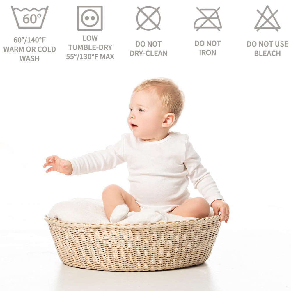 BEDLORE machine-washable crib mattress cover ready for easy cleaning