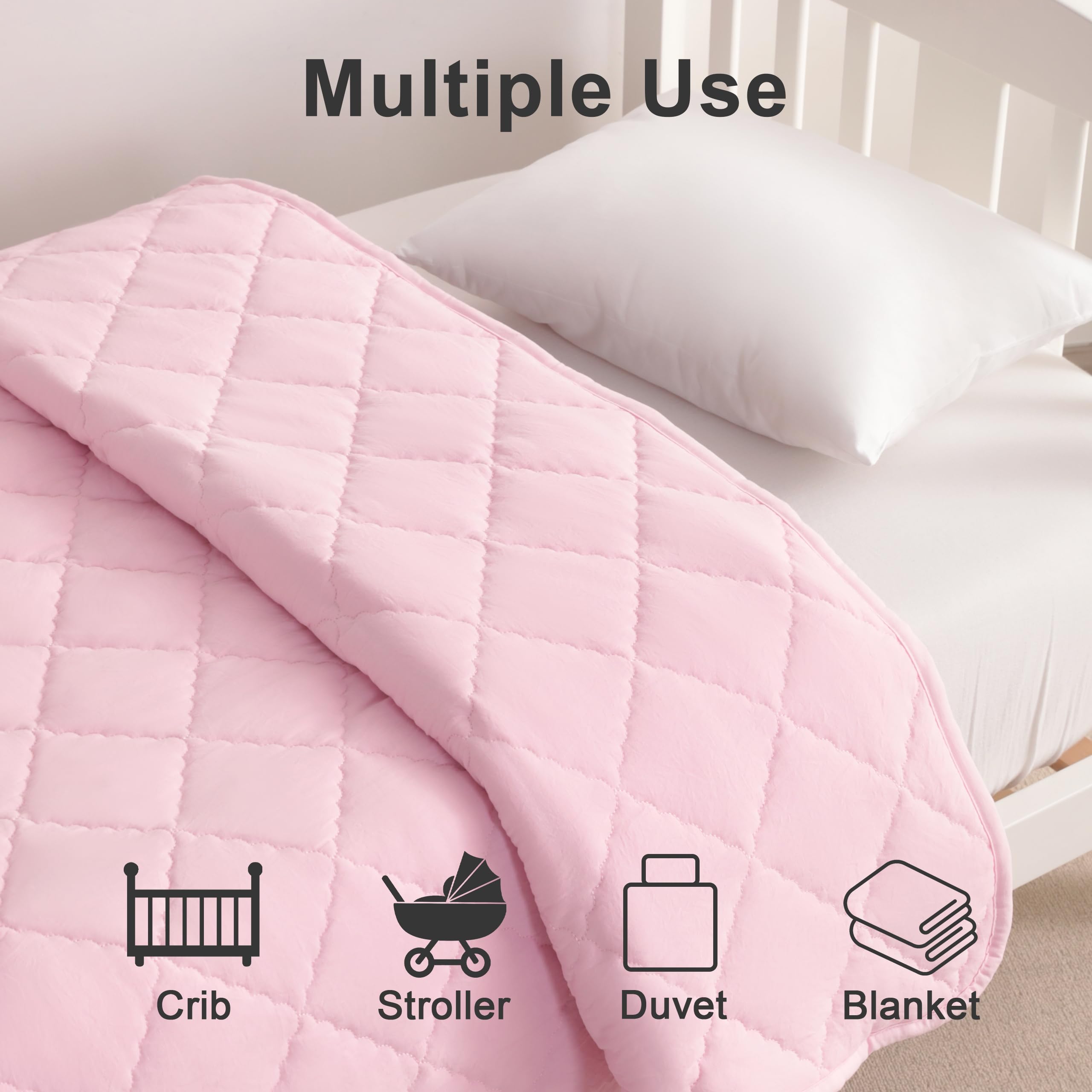 BEDSUM crib quilt in a nursery setup offers versatile comfort