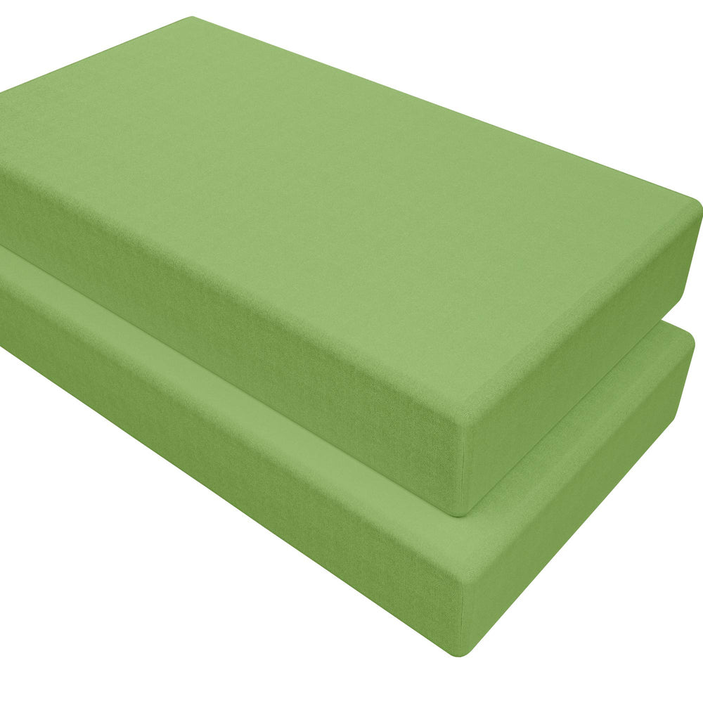 BEDSUM two-pack green fitted sheets simplifies quick changes for busy nights.