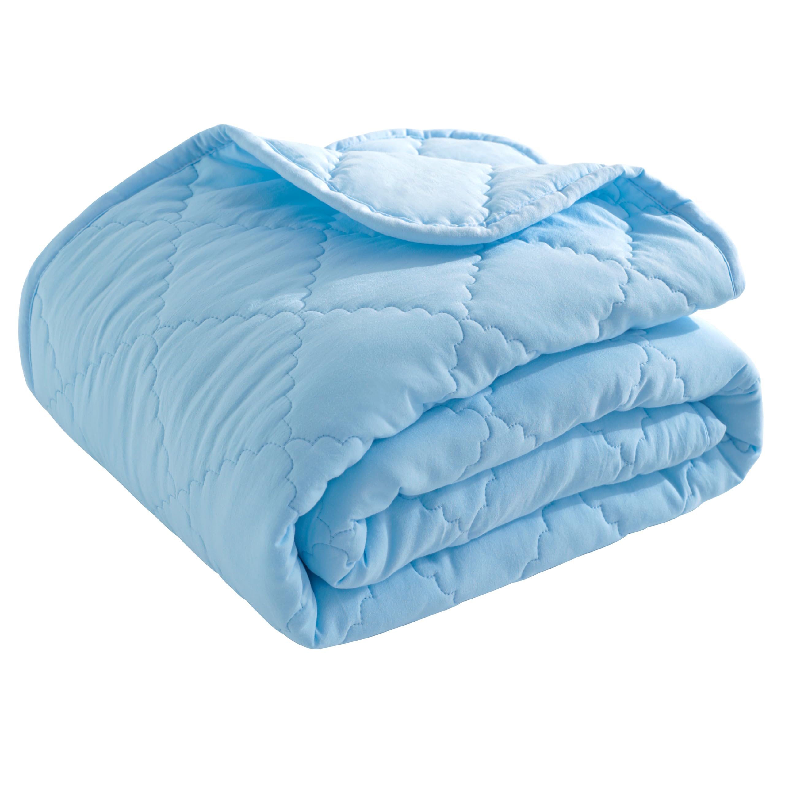 BEDSUM Aqua toddler comforter full view for nursery bedding
