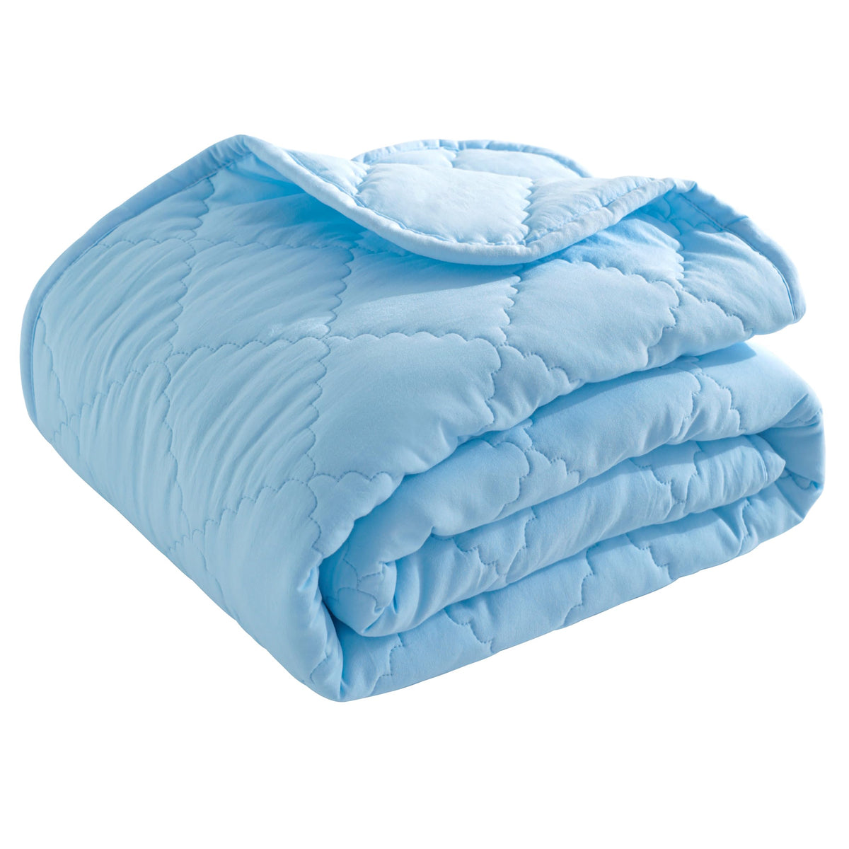 BEDSUM Aqua toddler comforter full view for nursery bedding
