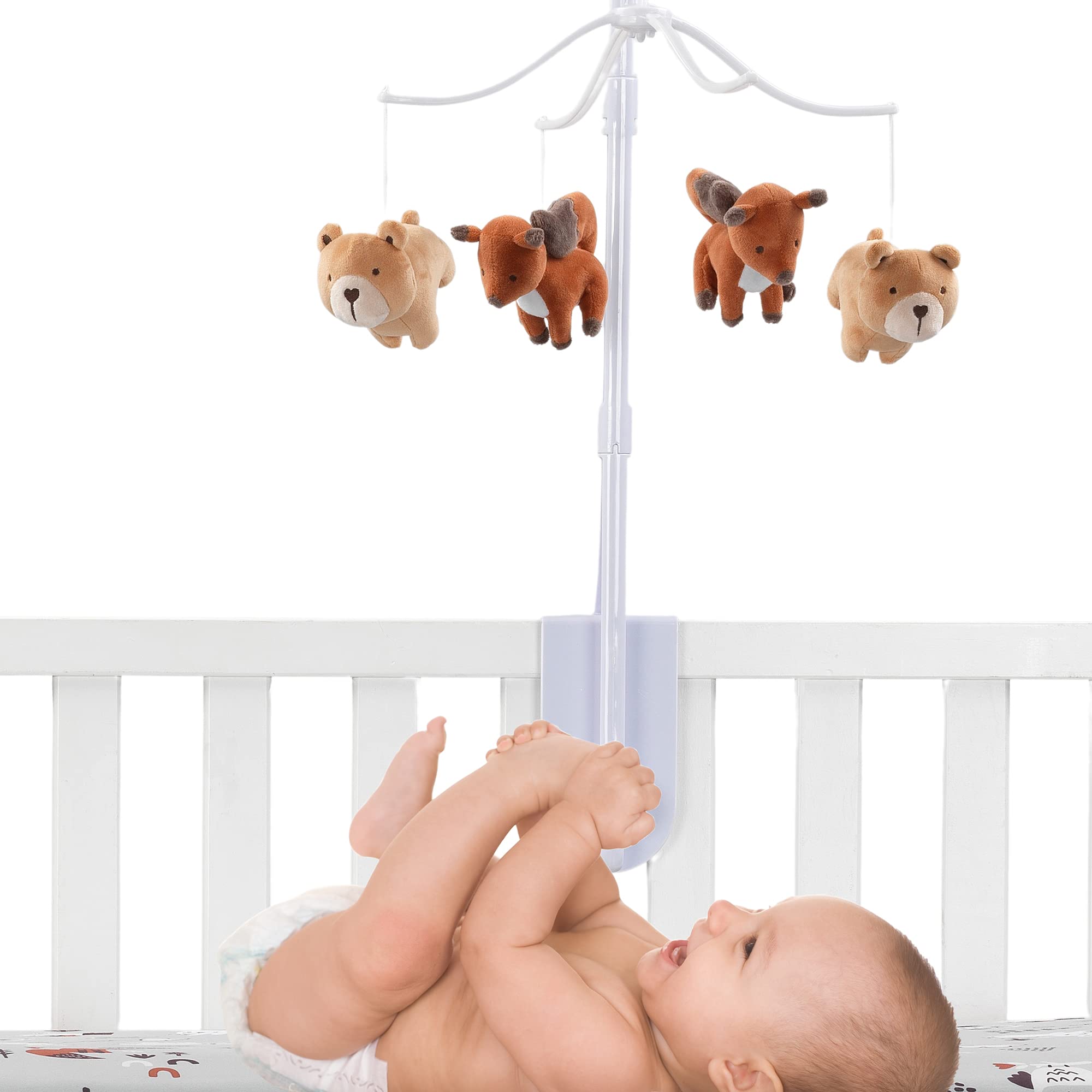 Bedtime Originals Animal Alphabet Bear/Fox mobile in motion with music