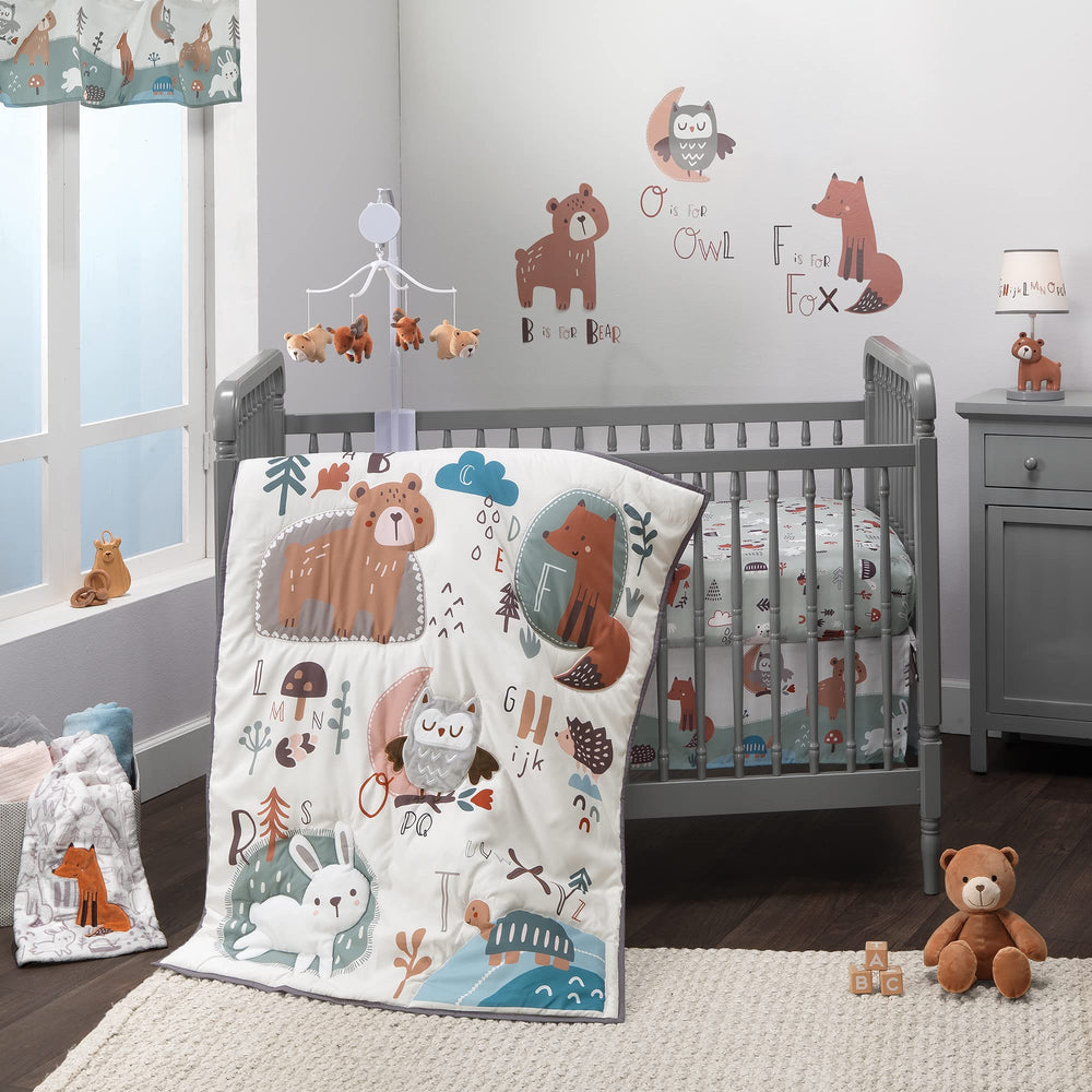 Bedtime Originals Animal Alphabet Bear/Fox mobile batteries compartment for setup