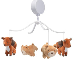 Bedtime Originals Animal Alphabet Bear/Fox mobile with soft velour bears and foxes for visual engagement