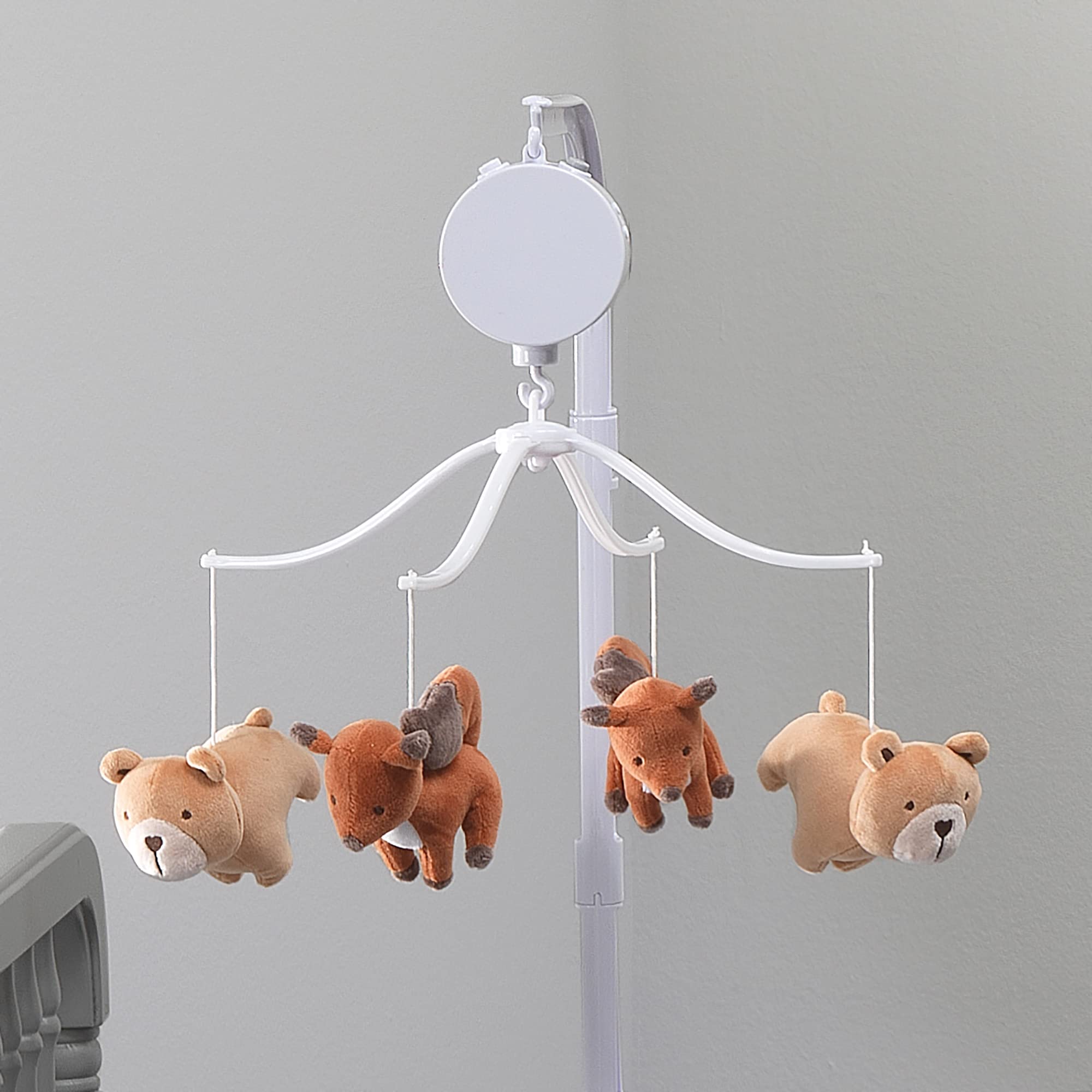 Bedtime Originals Animal Alphabet Bear/Fox mobile music notes illustrating lullaby tunes
