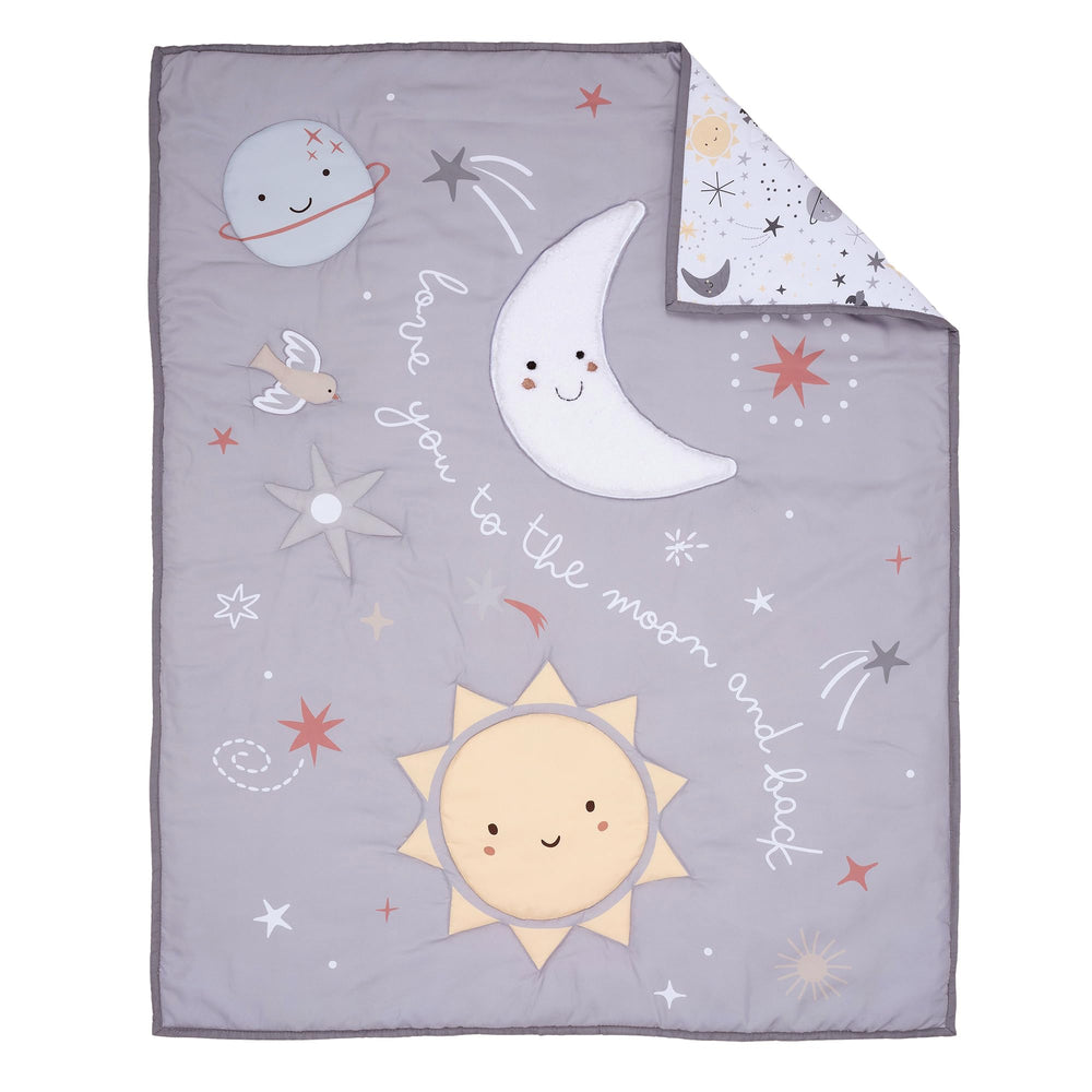 Bedtime Originals Little Star fitted sheet shown on crib mattress for secure fit.