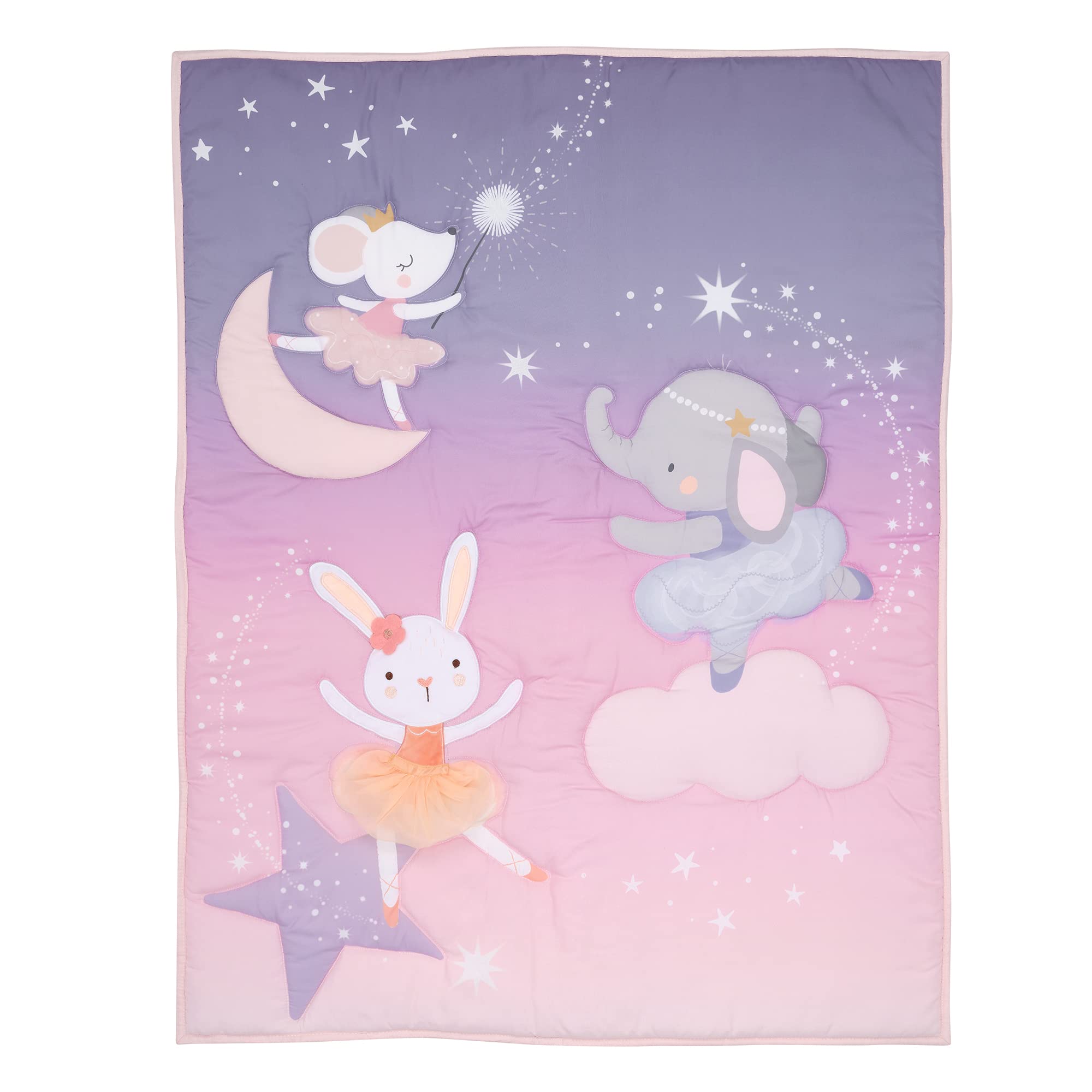 Velour bunny applique adds whimsical charm