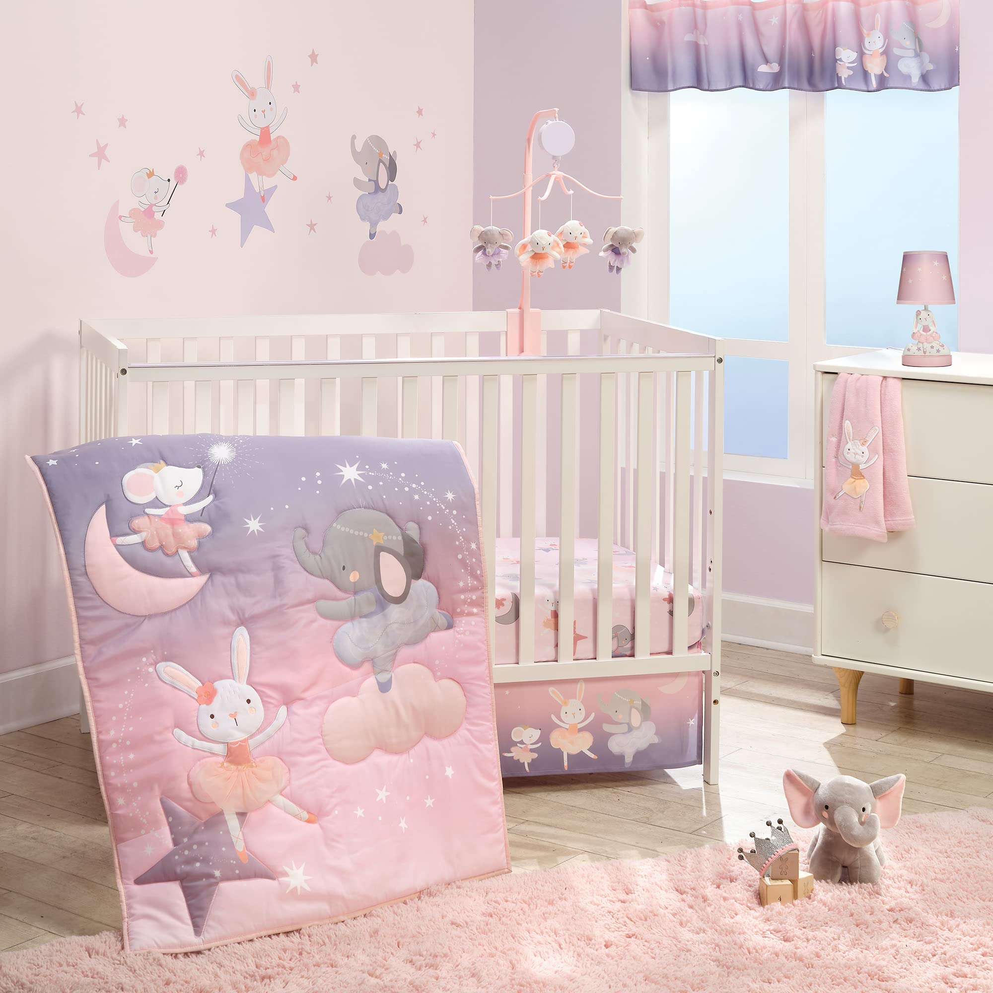 Bedtime Originals Tiny Dancer mobile requires 3 AAA batteries