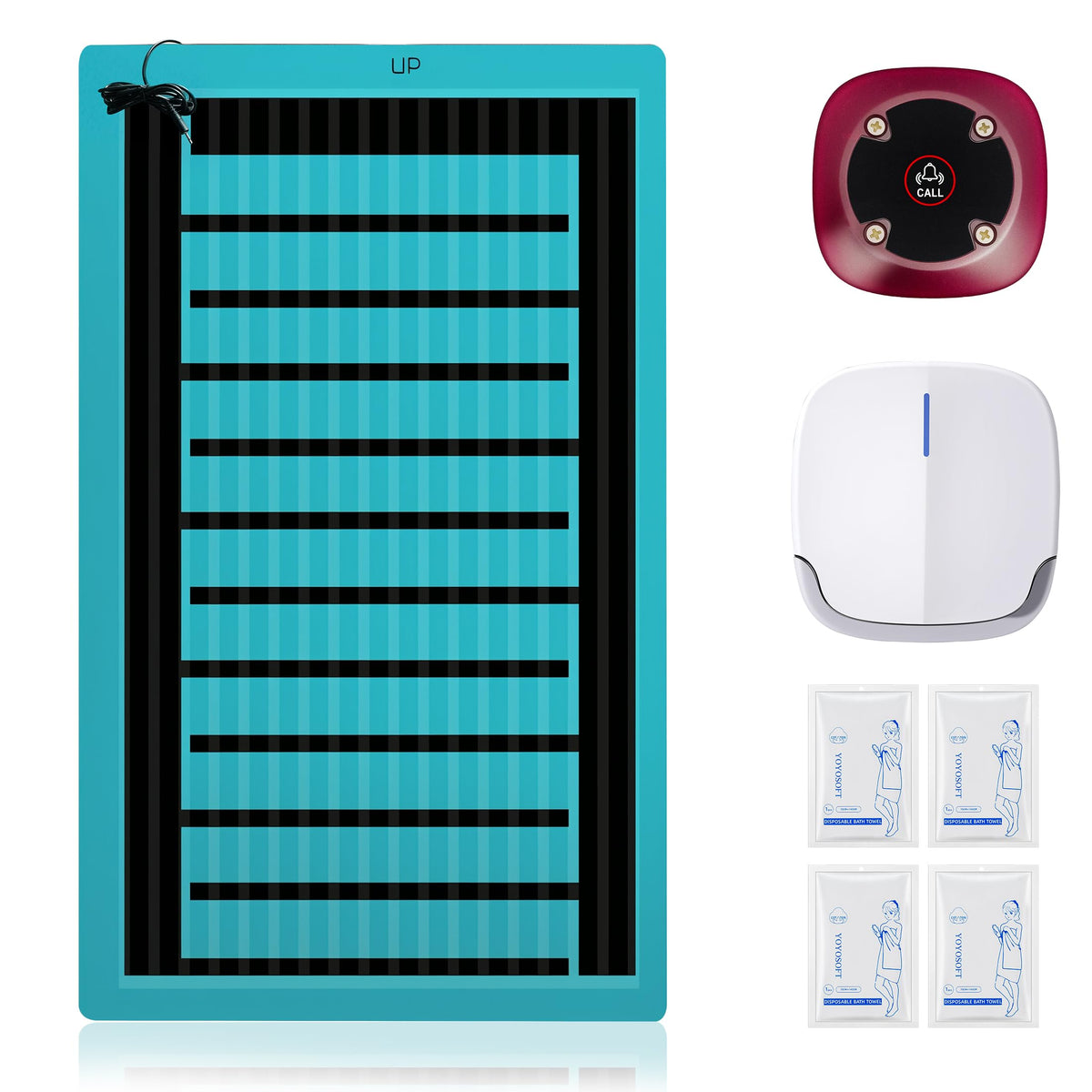 Bedwetting Alarm large mat under sheet enables discreet night monitoring.