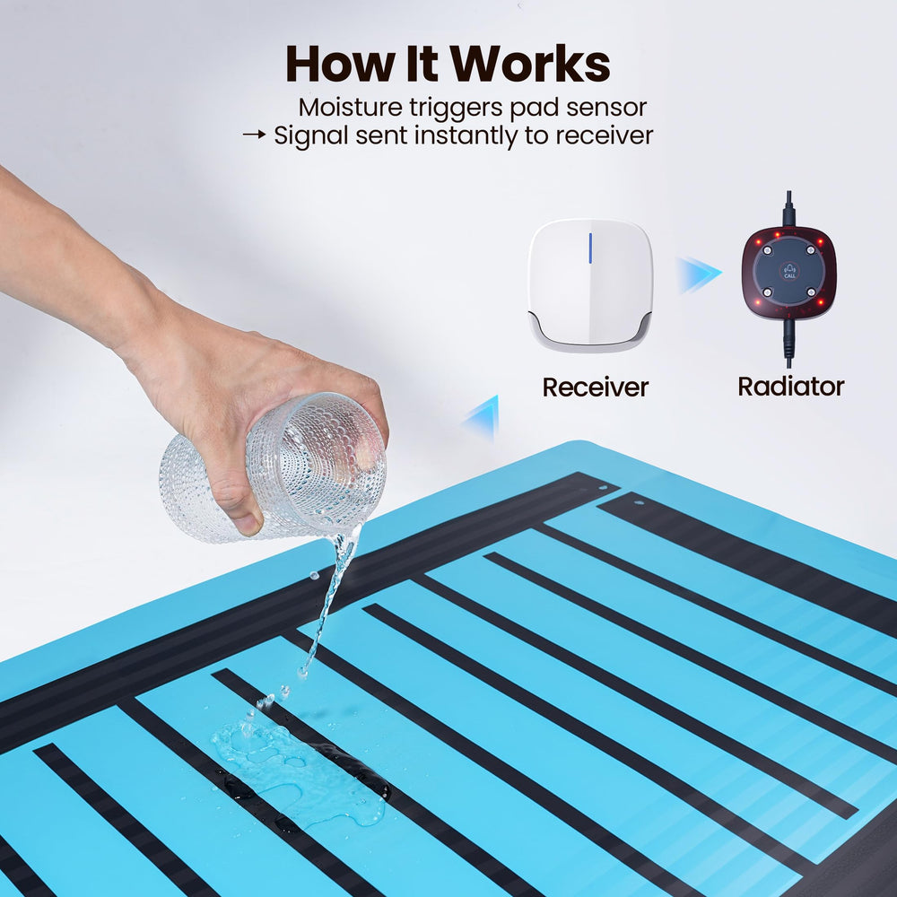 Bedwetting Alarm no body clip sensor simplifies night use.