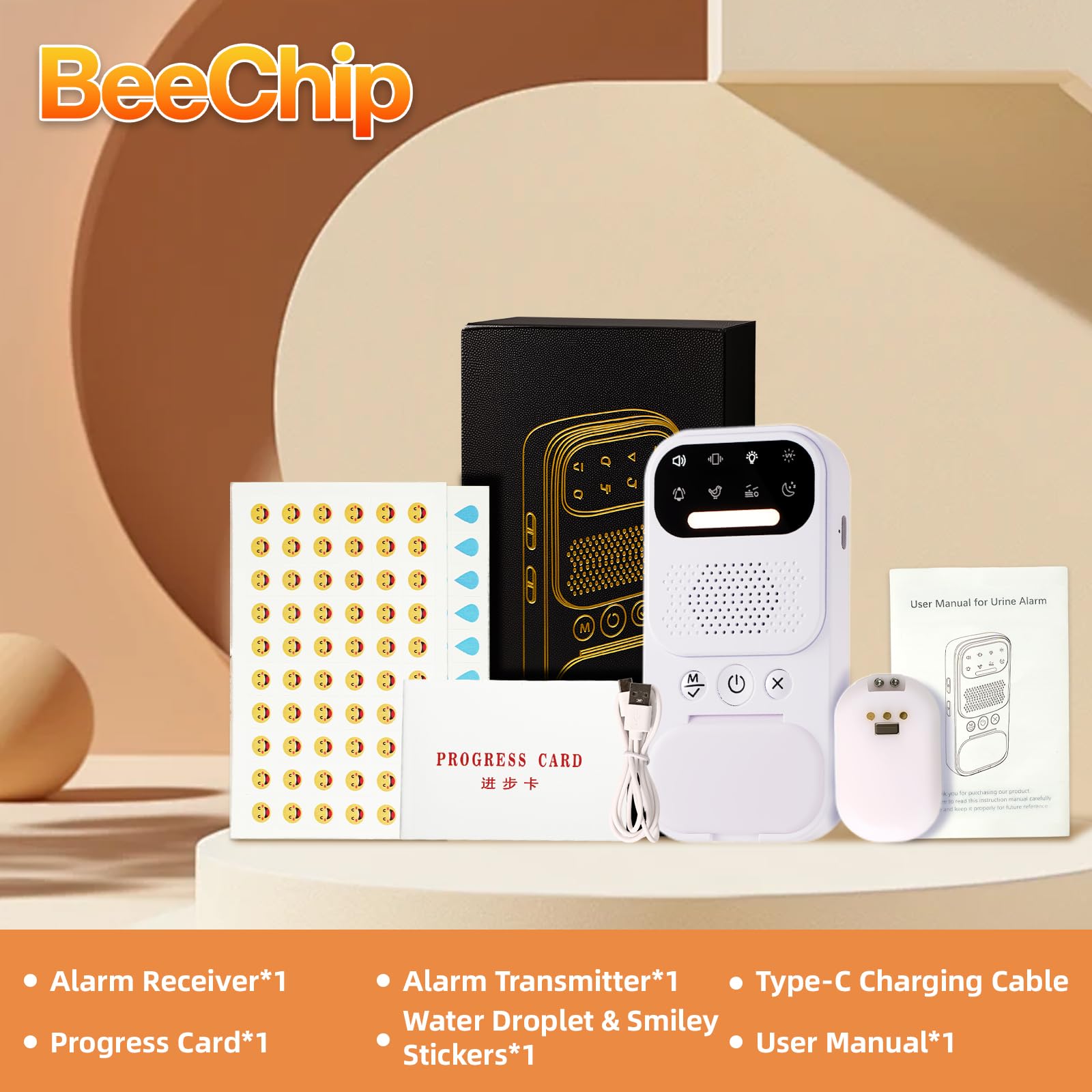 BeeChip 32ft wireless range enables real-time alerts from across rooms.