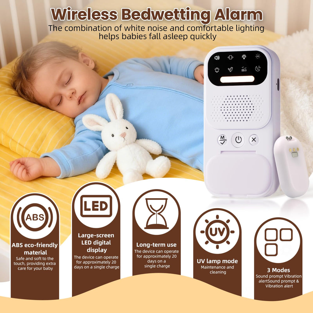 BeeChip white noise options with chimes and ocean sounds for kid calm.