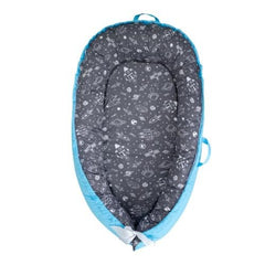 Beeezy Buddies Baby Lounger blue outer space nest for newborn comfort.