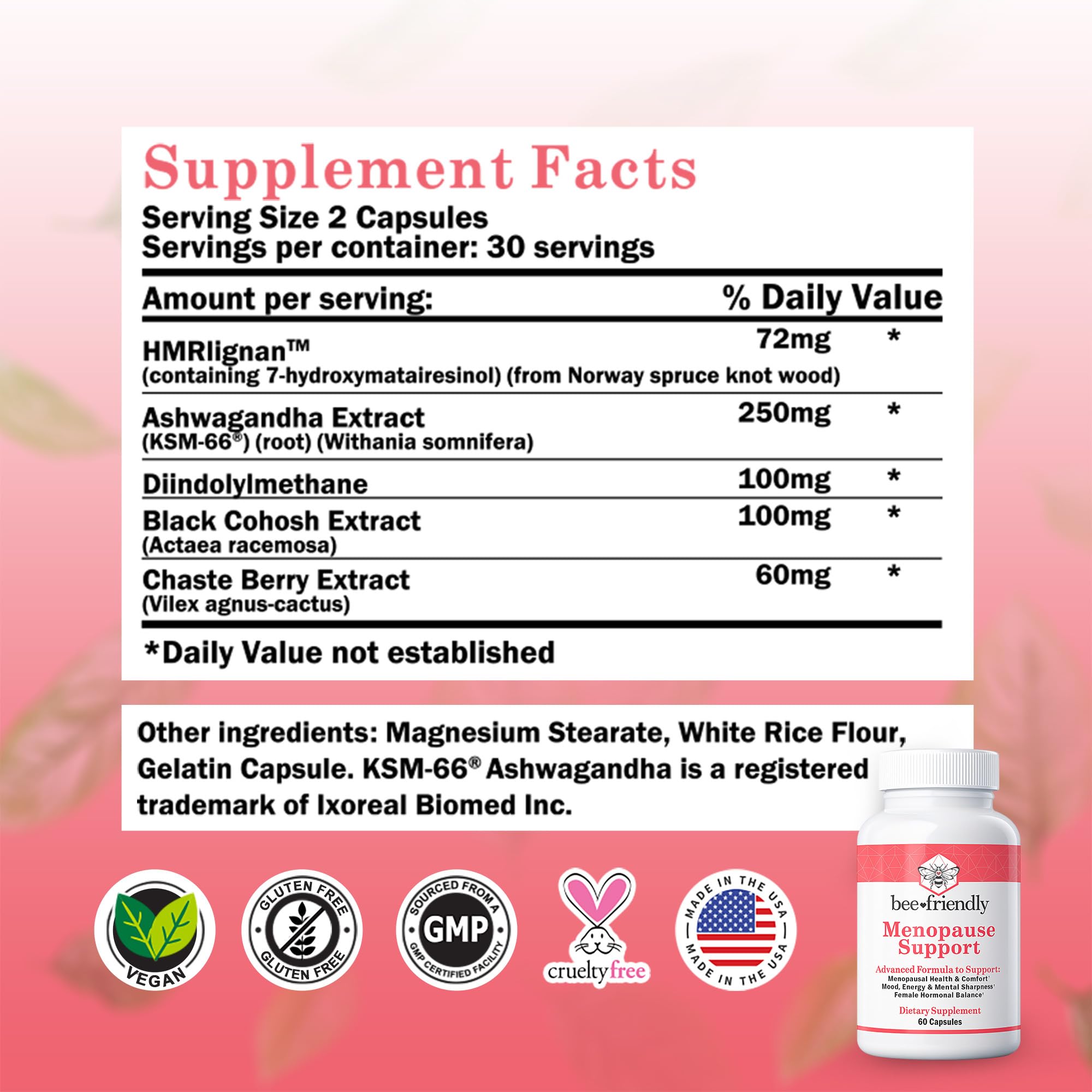 BeeFriendly DIM ingredient capsules illustrating estrogen metabolism support.