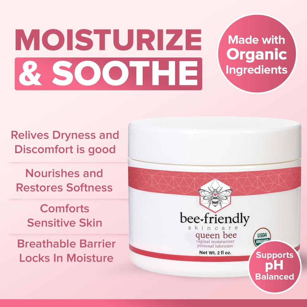 Application scene highlighting non-sticky, long-lasting hydration for intimate areas