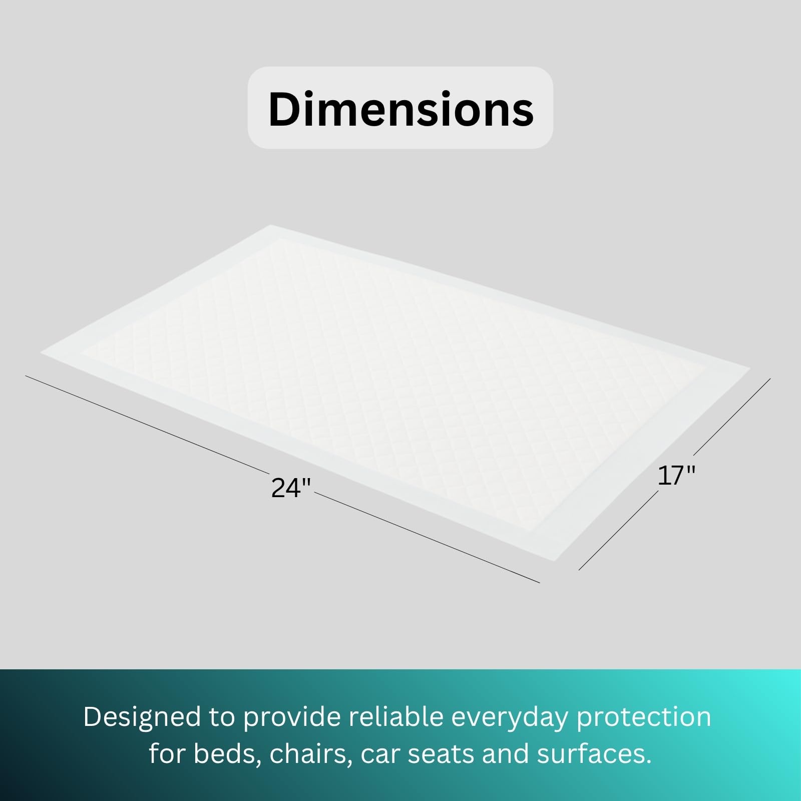 BeeStarz Gentle-Dry+ Underpads provide waterproof backing to guard furniture and floors.