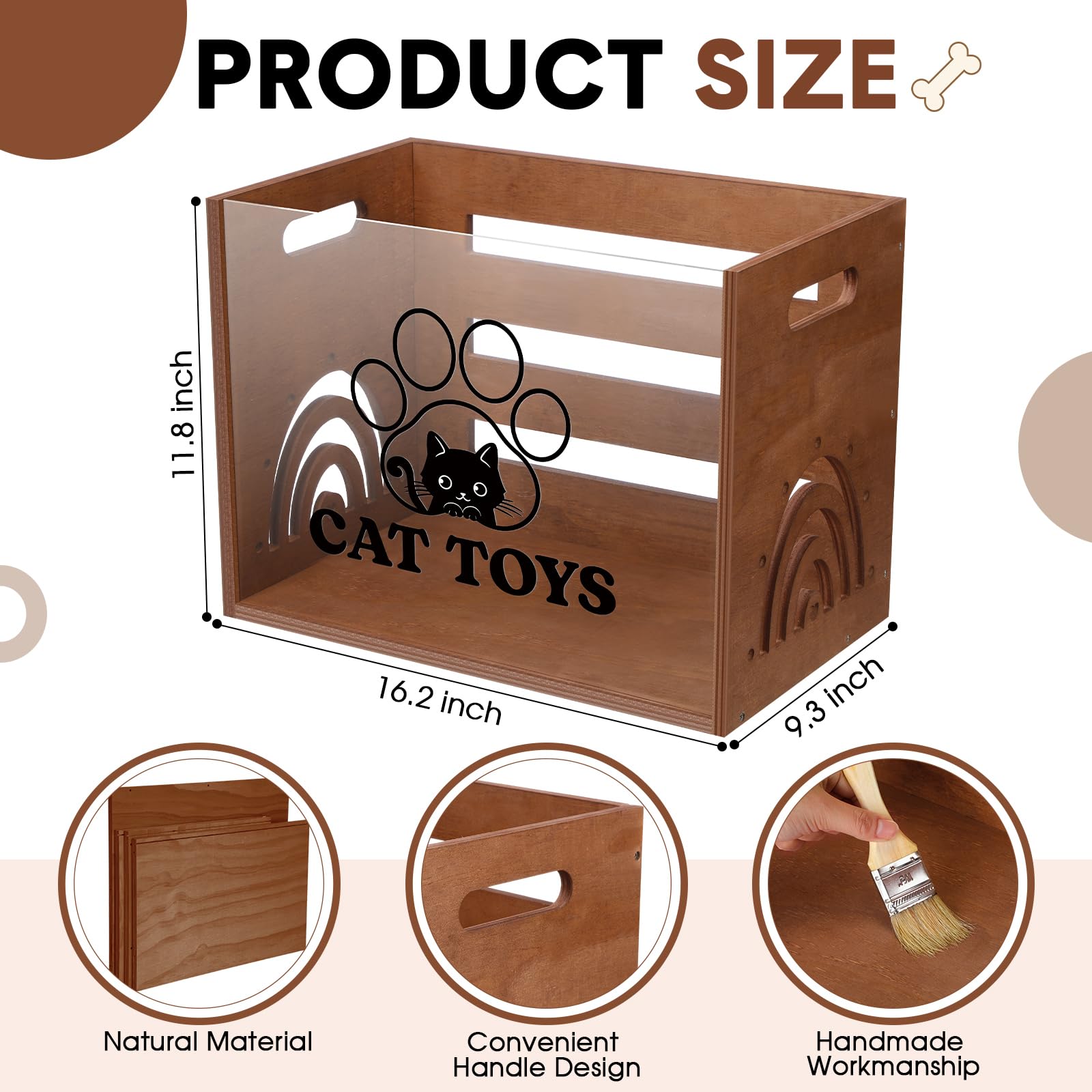 Beeveer acrylic board storage box with clear view for easy toy access