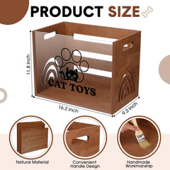 Beeveer acrylic board storage box with clear view for easy toy access