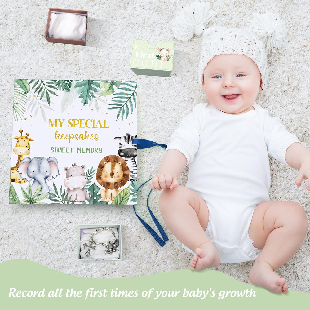Beeveer Baby Keepsake Box jungle animals theme enhances nursery décor