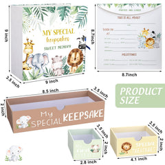 Beeveer Baby Keepsake Box open compartments for easy access to keepsakes