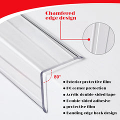 Beeveer clear furniture corner protector blending with décor and guarding edge
