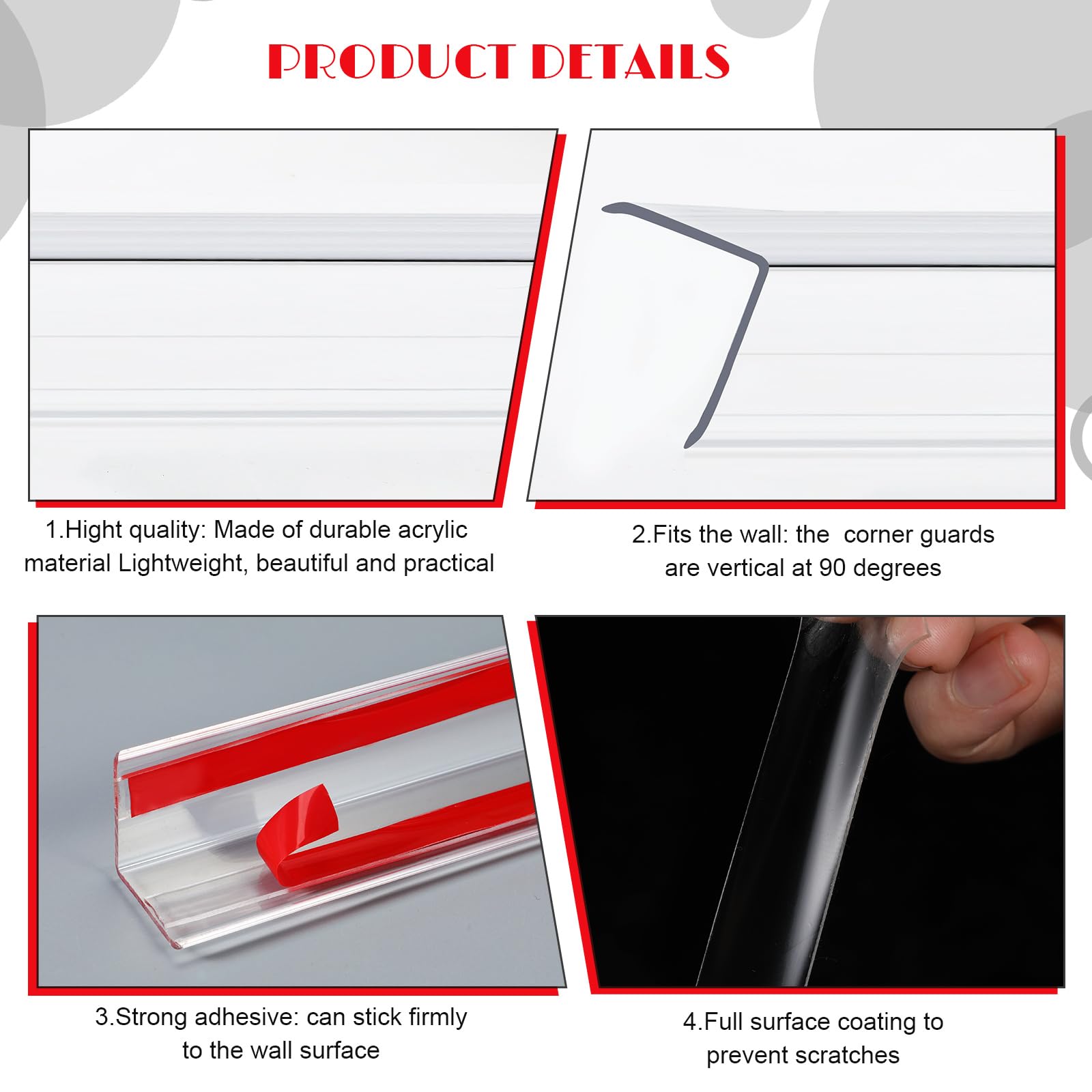 Beeveer durable PC material corner guard protects furniture edges.