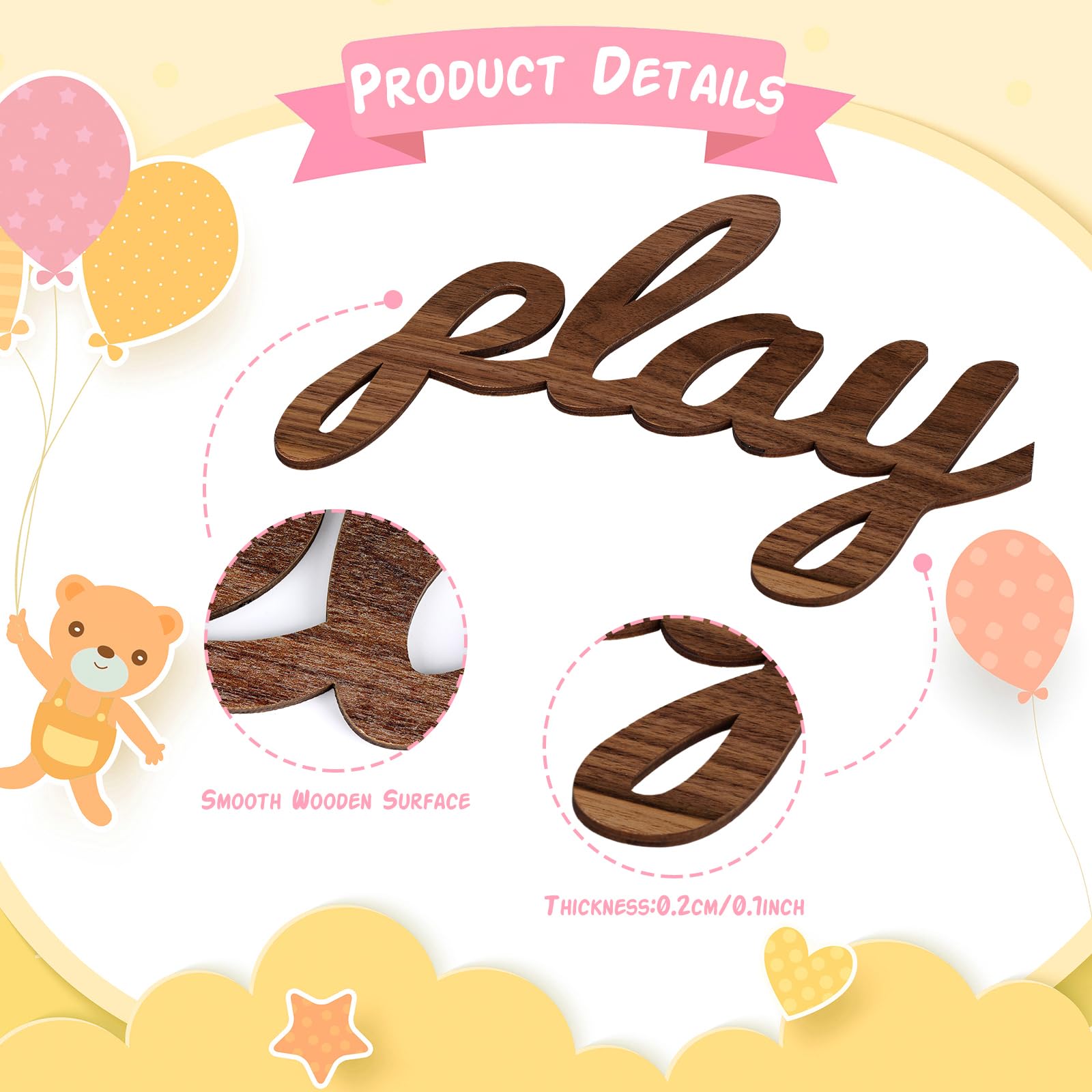 Beeveer brown wall sign brings creativity and fun to bedrooms and playrooms.