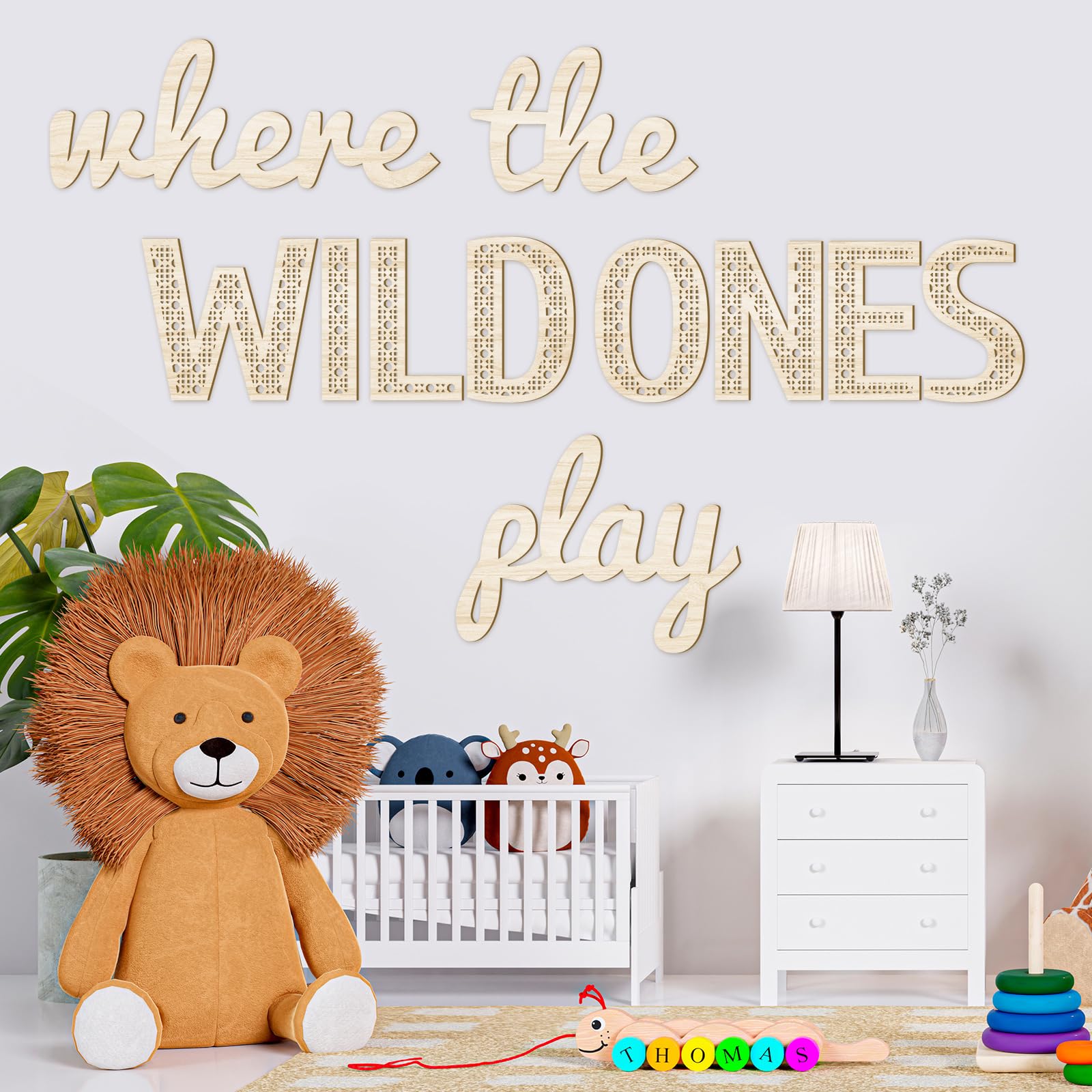 Beeveer wall decor set with theme words enhances creative play areas