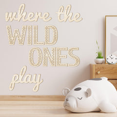 Beeveer Where the Wild Ones Play nursery sign brightens walls with whimsy
