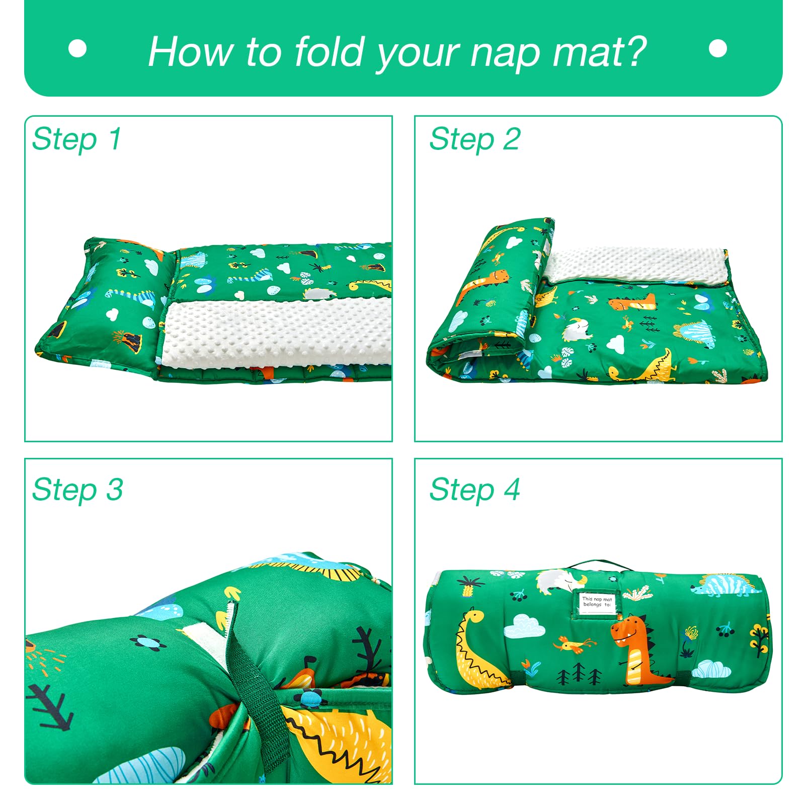 Beeweed nap mat in a daycare setting creates a cozy rest space.