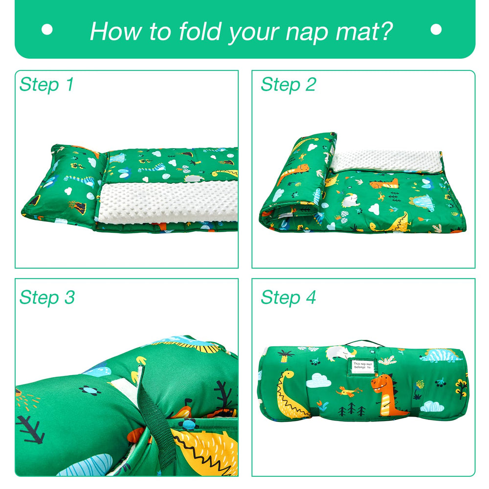 Beeweed nap mat in a daycare setting creates a cozy rest space.