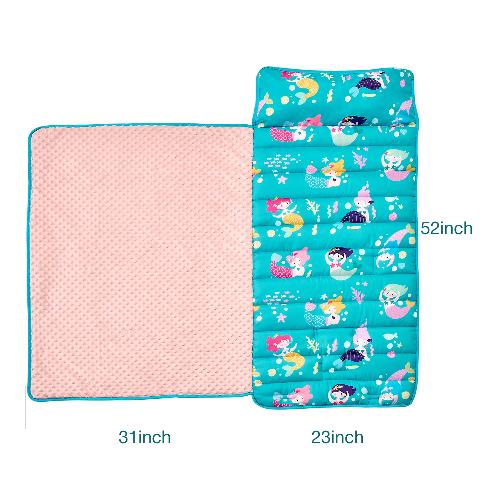 Beeweed nap mat with built-in name tag for easy identification