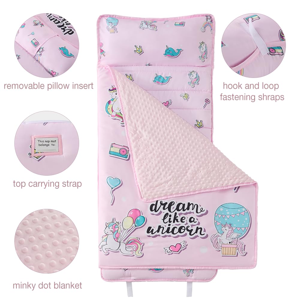 beeweed nap mat with removable pillow for preschool naps