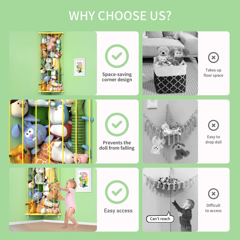 Befayoo adjustable-length-75in adapts to various plush sizes and collections.