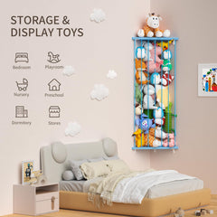 Befayoo elastic rope wall hanger prevents plushies from slipping off.