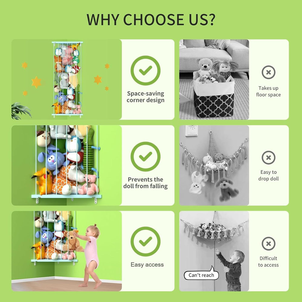 Befayoo macaroon-blue wall storage highlights a neat, kid-friendly nursery display.