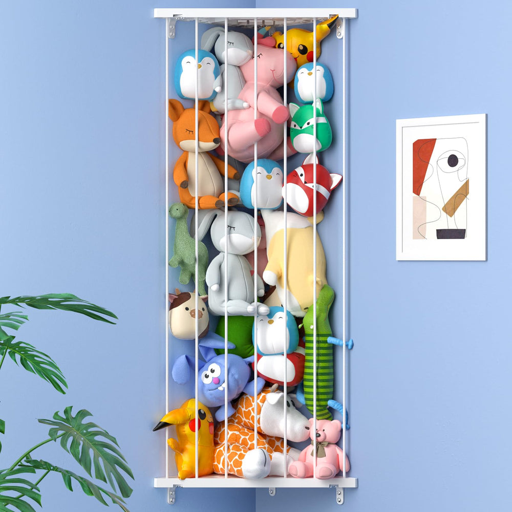 Befayoo stuffed animal storage wall board keeps toys neatly organized and easy to reach.