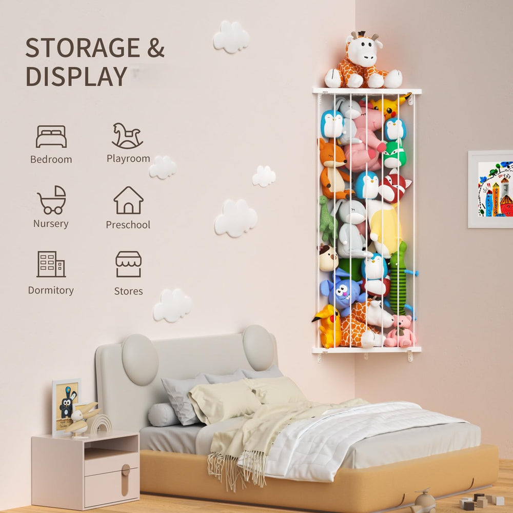 Befayoo vertical design keeps plushies off the floor and visible for quick selection.